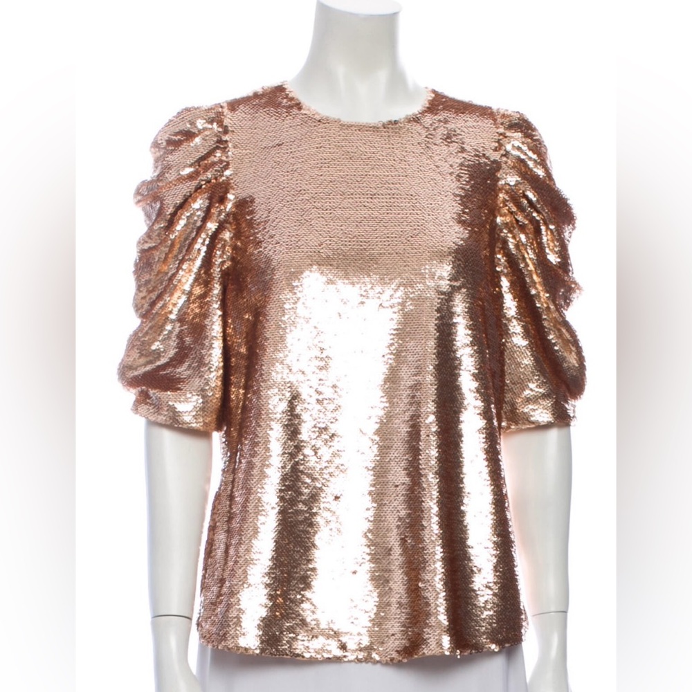 Ulla Johnson Gold Sequin Top